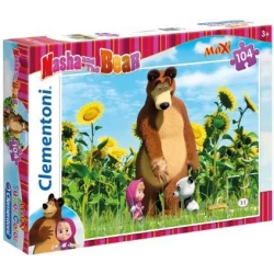 puzzle maxi formato 104 pezzi masha e orso 23682