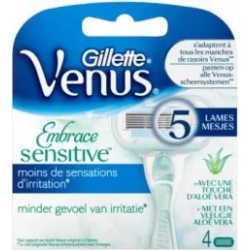 GILLETTE venus embrace sensitive lame di ricambio per rasoio 1 confezione da 4 lamette