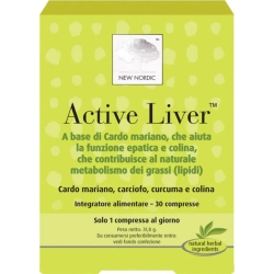 active liver - integratore di cardo mariano per il fegato 30 compresse