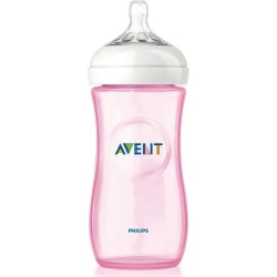 Avent biberon natural tettarella in silicone 330 ml rosa