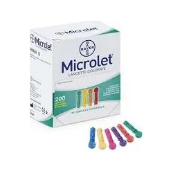 Microlet Lancets - 200 Lancette Pungidito Colorate