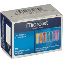Microlet  - 25 lancette pungidito colorate - Bayer