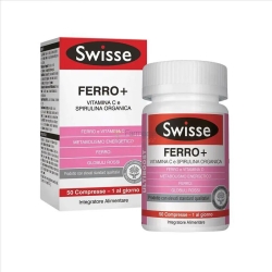 Swisse integratore alimentare ferro+ con vitamina c e spirulina organica 50 compresse