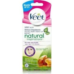 natural inspirations viso strisce depilatorie con olio di argan 16 strisce