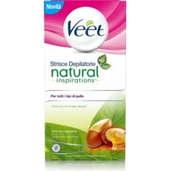 natural inspirations corpo strisce depilatorie con olio di argan 16 strisce