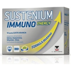 sustenium immuno energy 14 bustine - integratore alimentare gusto arancia