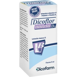 dicoflor immuno d3 integratore di probiotici e vitamina d3 8 ml