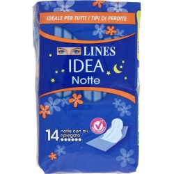 Lines Idea Notte - 14 Assorbenti Extralunghi Ripiegati