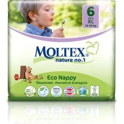 moltex nature 6° misura xl 16-30 kg eco nappy pannolino ecologico 22 pannolini