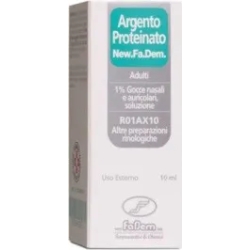 Argento Proteinato 1% - Decongestionante E Antisettico Gocce Nasali E Auricolari 10 ml