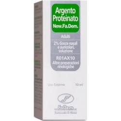 Argento Proteinato 2% - Decongestionante E Antisettico Gocce Nasali E Auricolari 10 ml