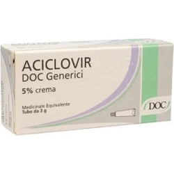 Aciclovir 5%  (3 g) - Crema per il trattamento dell'herpes labiale