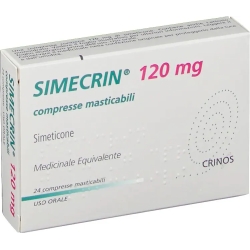 Simecrin 120 mg 24 compresse masticabili per gonfiore addominale