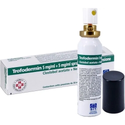 Trofodermin 5 mg/ml + 5 mg/ml - Spray cutaneo cicatrizzante e disinfettante 30 ml