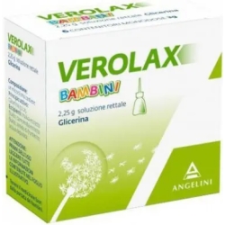 Verolax 2,25 g Bambini - Contro la stitichezza, soluzione rettale alla glicerina 6 clismi