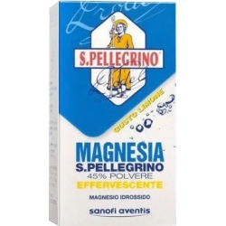 magnesia S.Pellegrino 45% polvere effervescente 100 g Gusto Limone - trattamento della stitichezza