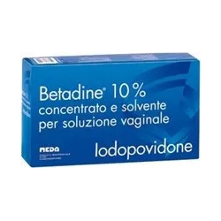 betadine 10% Concentrato Per Soluzione Vaginale - disinfettante 5 flaconi + 5 fialette + 5 cannule