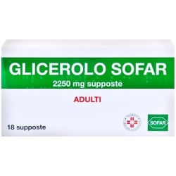 Glicerolo Adulti - Trattamento Contro La Stitichezza 18 Supposte da 2250 mg