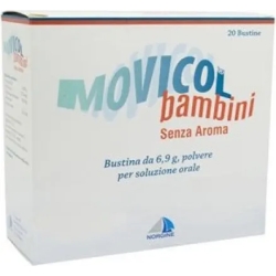 Movicol Bambini 6,9 g - Contro la stitichezza polvere per soluzione orale senza aroma 20 Bustine