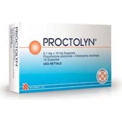 Proctolyn 0,1 mg + 10 mg - Per emorroidi, ragadi e prurito 10 supposte
