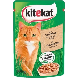 Bocconcini con Tacchino cibo umido per gatti confezione 48 buste da 100 g