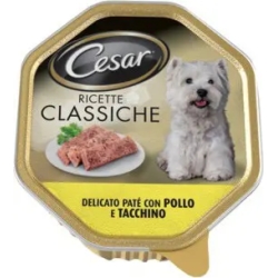 Ricette Classiche - Delicato Paté con Pollo e Tacchino cibo umido per cani vaschetta 150 g