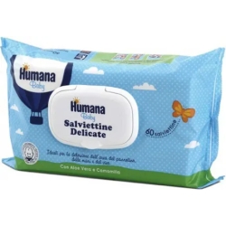 Humana Baby Salviettine Delicate Con Aloe Vera E Camomilla 60 Salviette