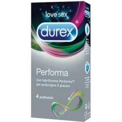 Durex preservativi ritardanti con lubrificante performa 4 pezzi
