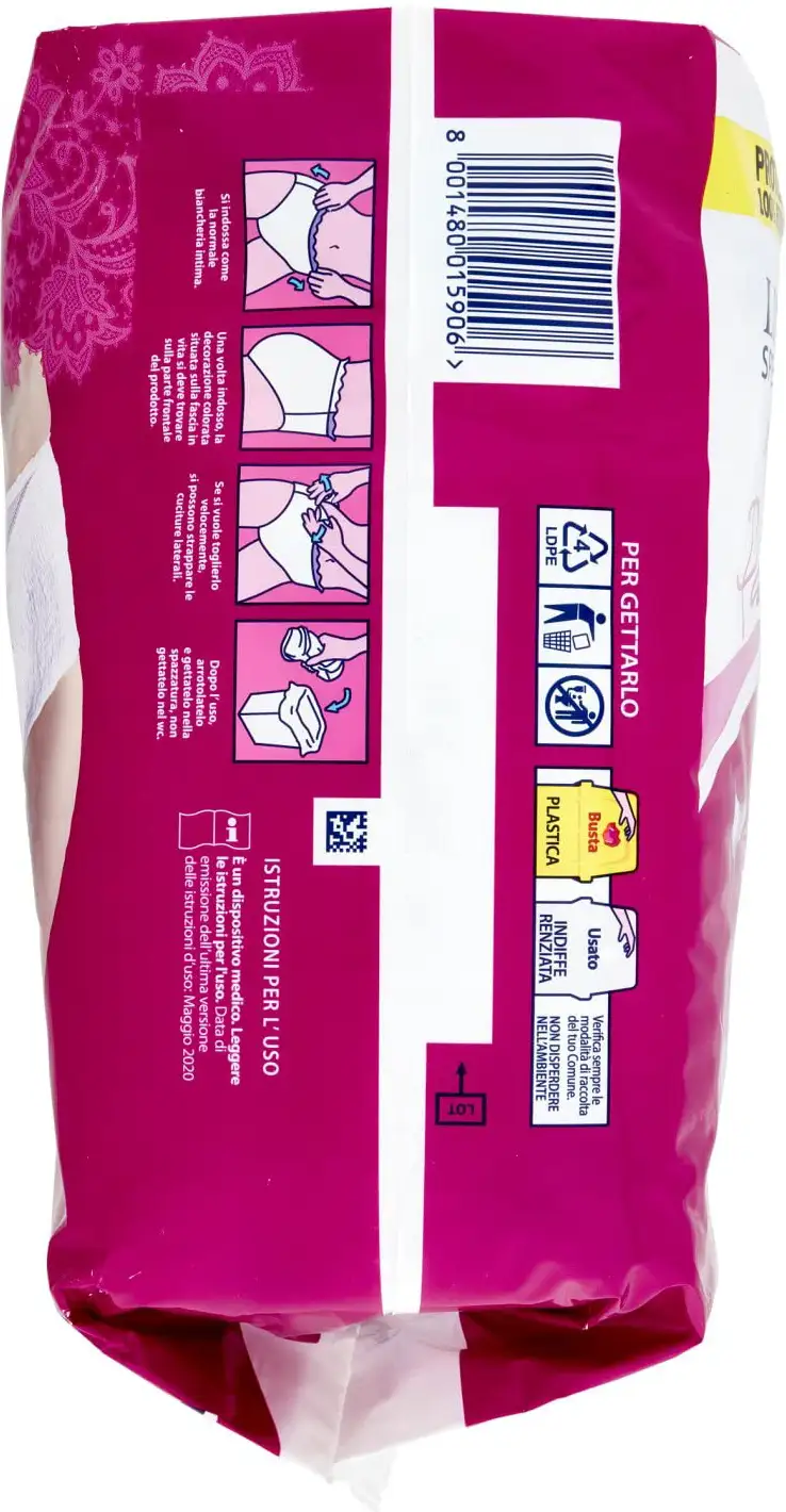 Lines Specialist lady - 7 Mutandine Assorbenti Per Incontinenza Taglia L