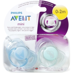 Avent succhietto mini 0-2 mesi confezione 2 pezzi blu verde