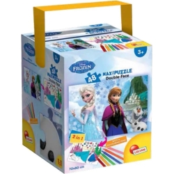 maxi puzzle frozen double face fustino 48  pezzi + colori