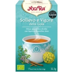 Fior Di Loto yogi tea sollievo e vigore della gola infuso ayurvedico 17 bustine filtro 30,6 g