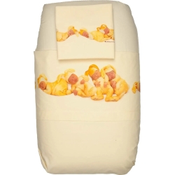 set lenzuola per culla carrozzina baby bunnies giallo