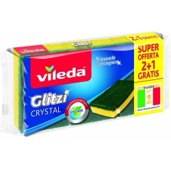 VILEDA Glitzi Crystal Spugna da Cucina - Confezione da 3 Pezzi