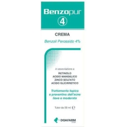 Benzopur 4 - Crema Trattamento Topico Dell'Acne Lieve E Moderata 30 ml