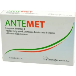 Antemet Integratore Alimentare con Alanina e Zenzero 10 monodosi da 0,5 ml