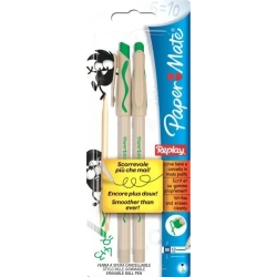 Replay Penna a sfera cancellabile a punta media - confezione da 2 penne color verde