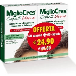 Capelli Uomo 60 Capsule + 60 Capsule - Integratore Di ZInco E Selenio