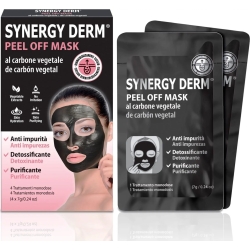 Synergy Derm Peel Off Black Mask - Maschera Al Carbone Vegetale 4 Trattamenti Monodose
