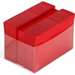 confezione 100 buste + cartoncini colore rosso