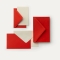 confezione 100 buste + cartoncini colore rosso
