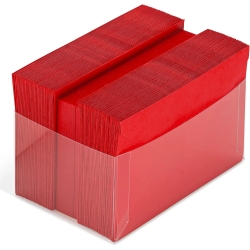 Scatola 100 cartoncini + 100 buste rosse