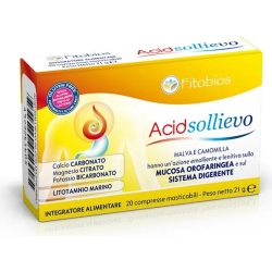 Acid sollievo Integratore alimentare per il benessere gastrointestinale 20 compresse masticabili
