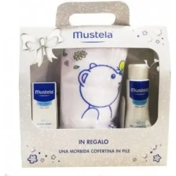 Mustela Cofanetto Bébé - detergente corpoe capelli 200 ml + hydra bebè crema viso 40 ml + copertina in pile omaggio
