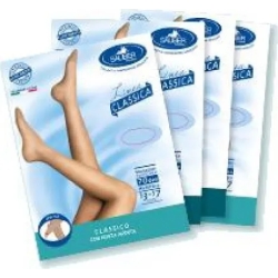 Sauber Linea classica - Collant 70 Open toe Taglia 3 Colore Medio