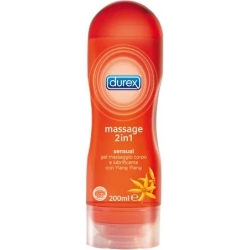 Durex Massage 2 In 1 Sensual - Gel Massaggio Corpo E Lubrificante Con Ylang Ylang 200 ml