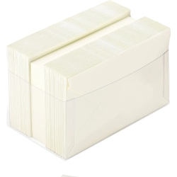 Biglietto con busta - confezione con 100 cartoncini + 100 buste colore avorio