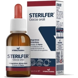 Sterilfer Gocce 15 ml - Integratore di ferro, vitamina C e acido folico