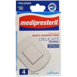Medipresteril Medicazioni Post-Operatorie Delicate Sterili In Tnt - 4 Medicazioni Da 7,5 x 10 cm