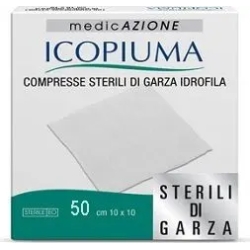 Icopiuma 50 Compresse Sterili Di Garza Idrofila 10 X 10 cm